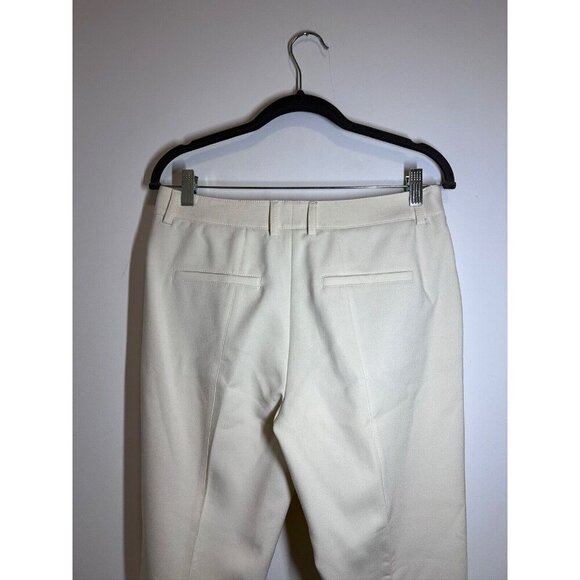 Akris Punto Womens Pants Size 8 Cream Pleated Trouser - Picture 6 of 13